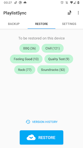 PlaylistSync - Playlist Backup - عکس برنامه موبایلی اندروید