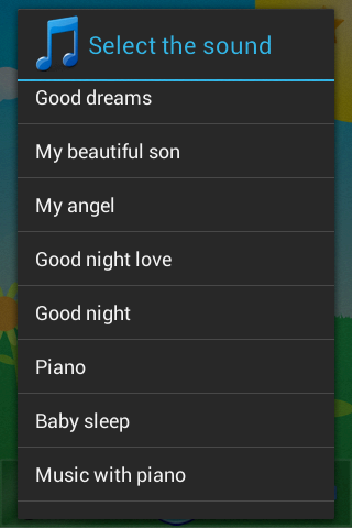 Sound to children sleep - عکس برنامه موبایلی اندروید