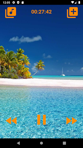 Piano with ocean waves - Image screenshot of android app