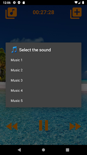 Piano with ocean waves - Image screenshot of android app