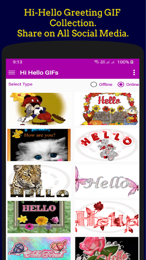 Hi Hello GIF Collection. - Image screenshot of android app