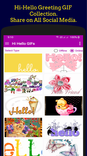 Hi Hello GIF Collection. - Image screenshot of android app
