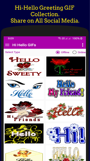 Hi Hello GIF Collection. - Image screenshot of android app