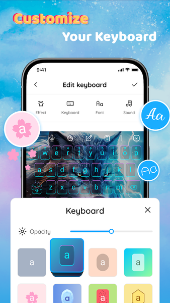 Keyboard Theme: Font & Sticker - عکس برنامه موبایلی اندروید