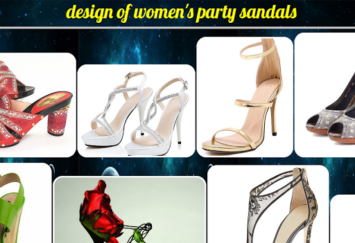 Design of women's party sandals - Image screenshot of android app