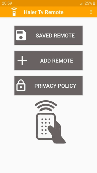 Haier Tv Remote - عکس برنامه موبایلی اندروید