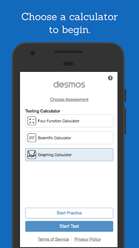 Desmos Test Mode - Image screenshot of android app