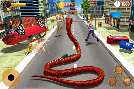Angry Anaconda Snake Rampage - Gameplay image of android game