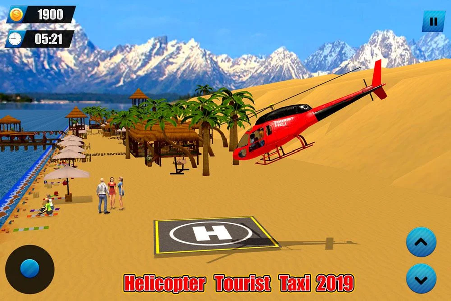 Helicopter Taxi Tourist Transport - Gameplay image of android game