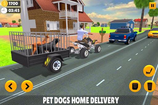 Pet Dog ATV Cargo Transport 3D - Gameplay image of android game