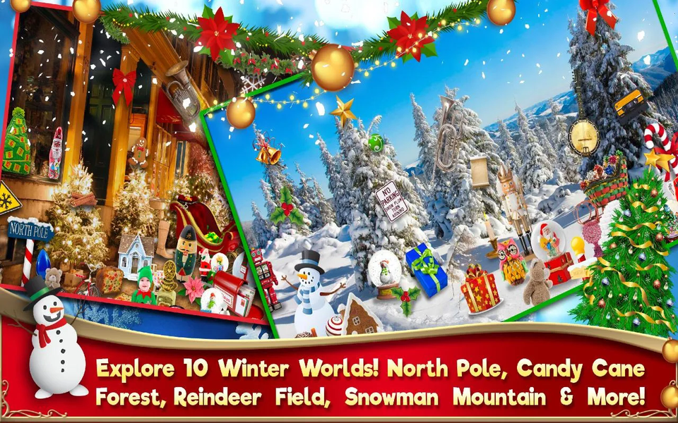 Hidden Object Christmas Puzzle - Gameplay image of android game