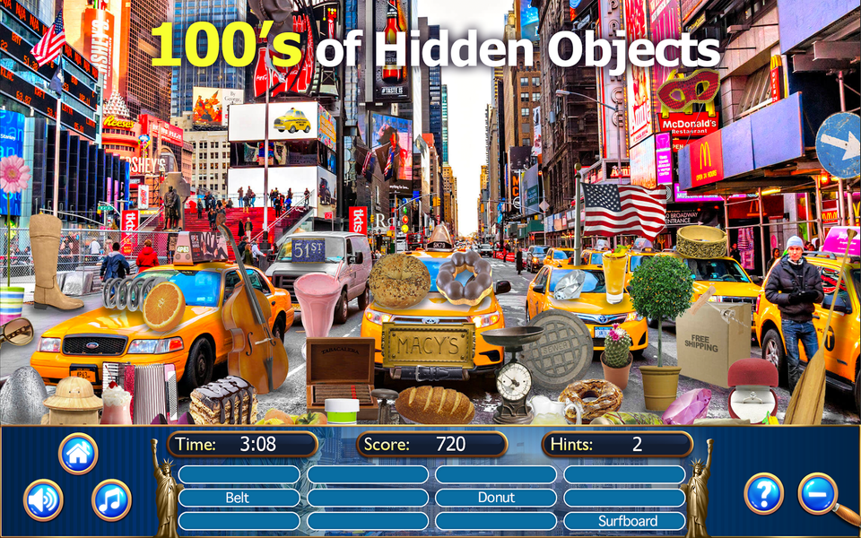 Hidden Objects New York City - Gameplay image of android game