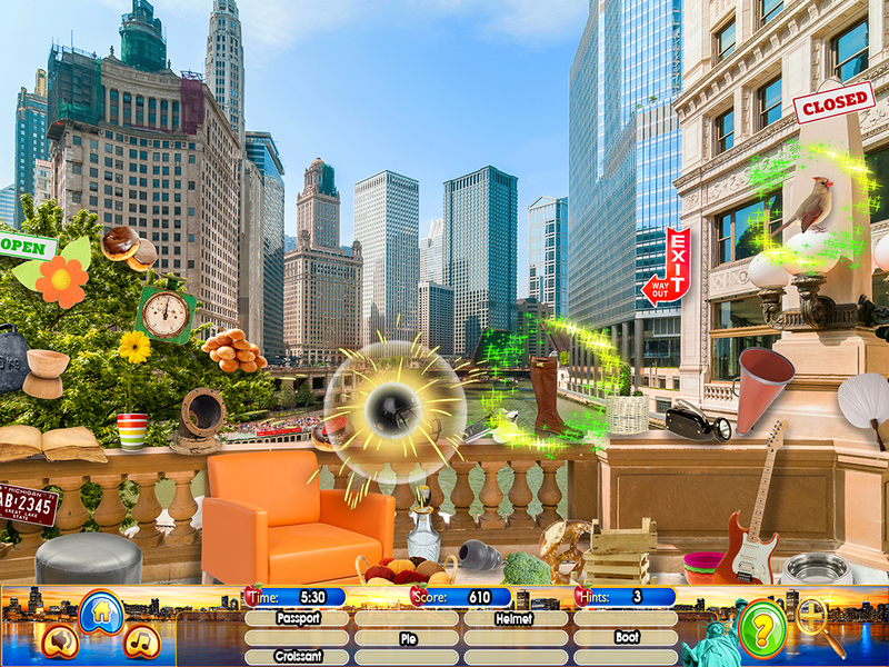 Hidden Object New York Chicago - Gameplay image of android game