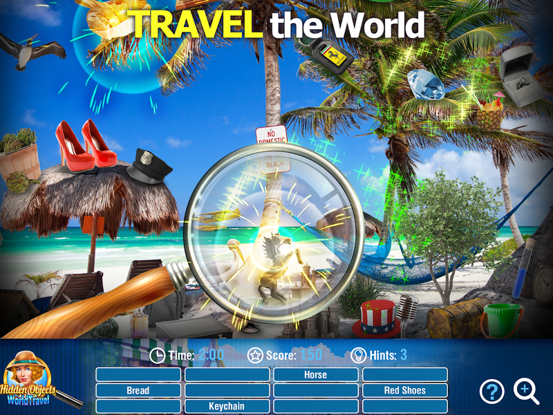 Hidden Objects World Travel - Gameplay image of android game