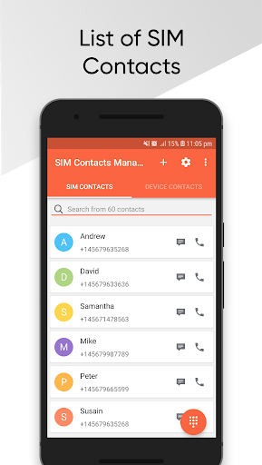 SIM Contacts Manager - Image screenshot of android app