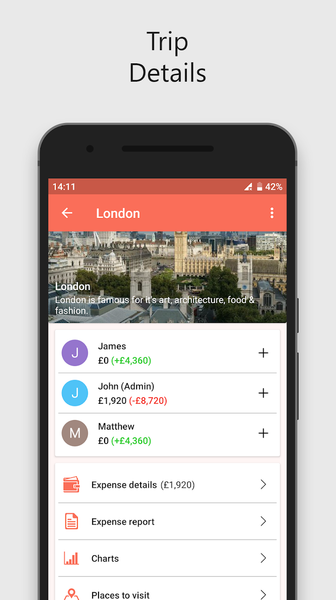 Trip Expense Manager - عکس برنامه موبایلی اندروید