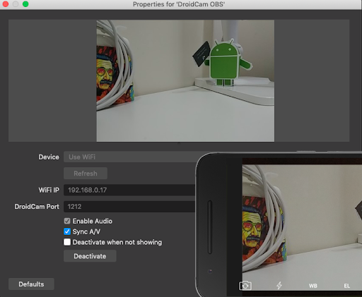 DroidCam Webcam & OBS Camera - عکس برنامه موبایلی اندروید