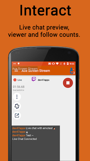 Ace Live Streaming & PC Mirroring - Image screenshot of android app