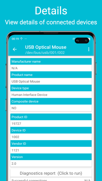 USB diagnostics - Image screenshot of android app