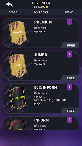 DEVCRO 22 - Draft, Packs - Image screenshot of android app