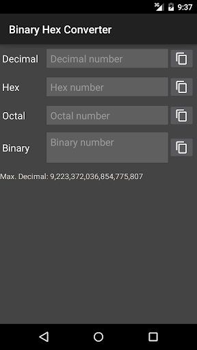 Binary Hex Converter - عکس برنامه موبایلی اندروید