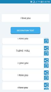 Text Decoration - stylish text - عکس برنامه موبایلی اندروید