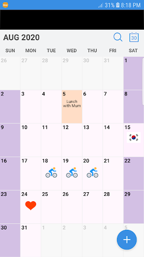 South Korea Calendar - عکس برنامه موبایلی اندروید