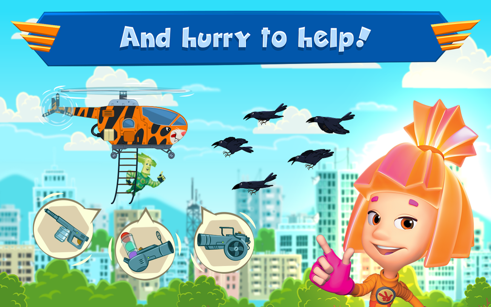 The Fixies Helicopter Game! - فیکسیها و هلیکوپتر - عکس بازی موبایلی اندروید