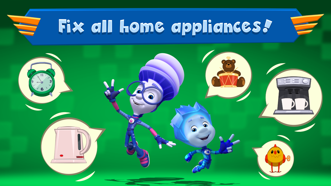 The Fixies Helicopter Game! - فیکسیها و هلیکوپتر - عکس بازی موبایلی اندروید