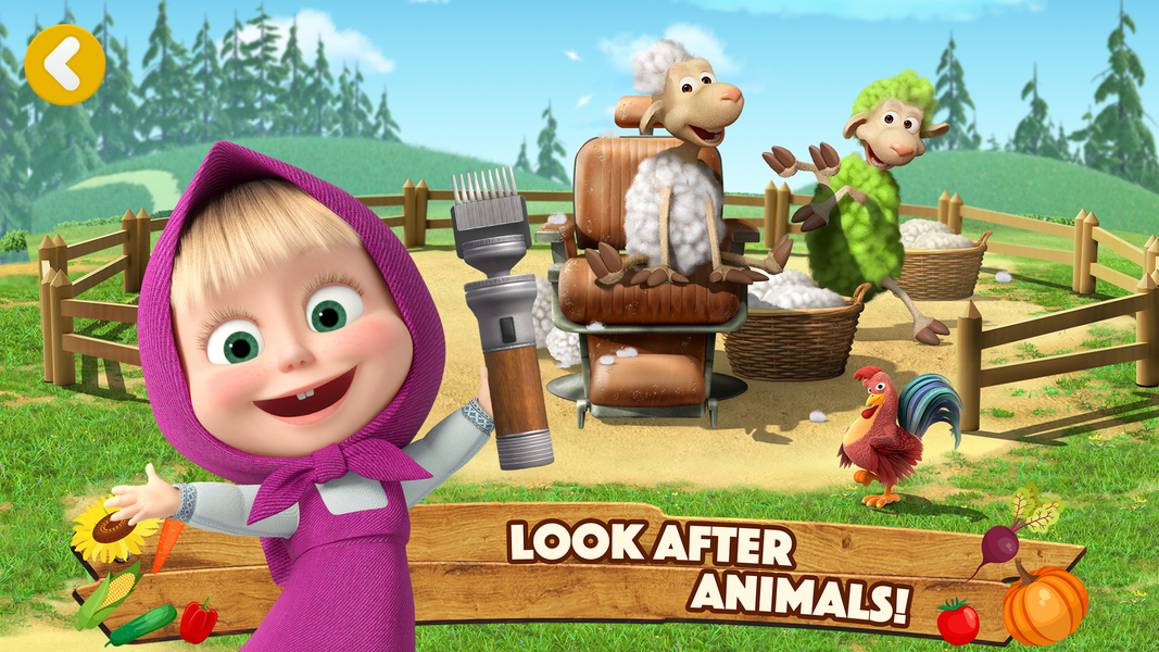 Masha and the Bear: Farm Games - عکس برنامه موبایلی اندروید