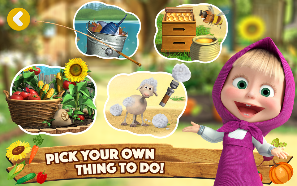 Masha and the Bear: Farm Games - عکس برنامه موبایلی اندروید