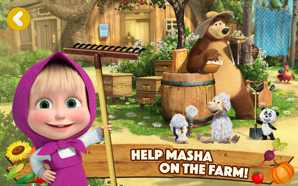 Masha and the Bear: Farm Games - عکس برنامه موبایلی اندروید