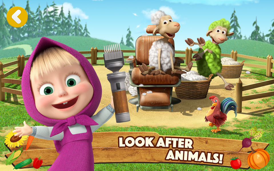Masha and the Bear: Farm Games - عکس برنامه موبایلی اندروید