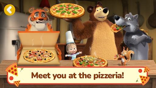 Masha and the Bear Pizza Maker - Gameplay image of android game