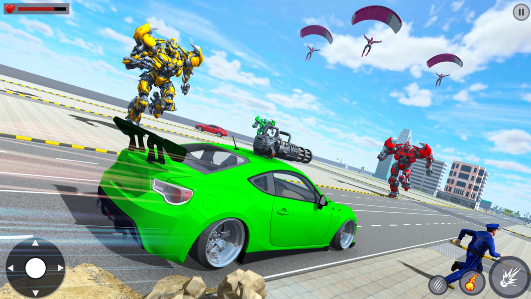 Extreme Flying Robot Car Games - عکس بازی موبایلی اندروید