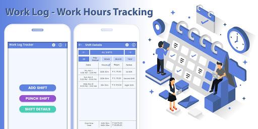 Work Log - Work Hours Tracking - عکس برنامه موبایلی اندروید