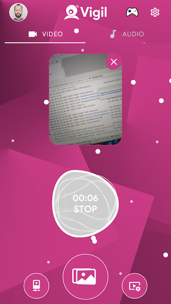 Vigil: Background Video Record - عکس برنامه موبایلی اندروید