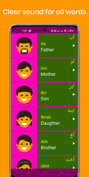 Learn Arabic From English - عکس برنامه موبایلی اندروید