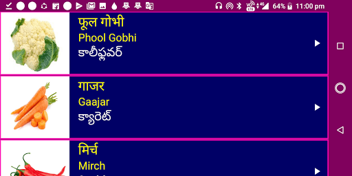 Learn Hindi from Telugu - عکس برنامه موبایلی اندروید