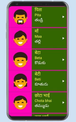 Learn Hindi from Telugu - عکس برنامه موبایلی اندروید