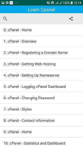 cPanel Tutorial - عکس برنامه موبایلی اندروید