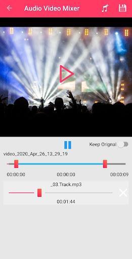 Add a song to the movie - Image screenshot of android app