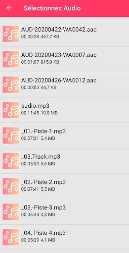 Add a song to the movie - Image screenshot of android app