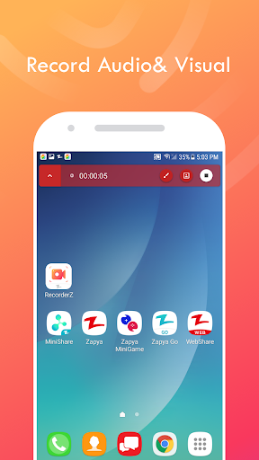 RecorderZ - Screen Recorder by - عکس برنامه موبایلی اندروید