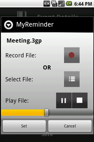 Voice (Audio) Reminder - Image screenshot of android app