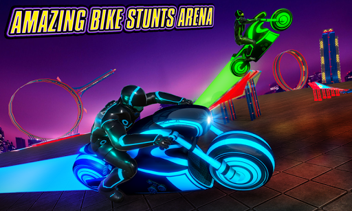 Light Bike Stunt Racing Game - عکس برنامه موبایلی اندروید