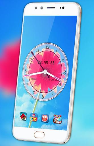 Flower Clock Live Wallpaper - عکس برنامه موبایلی اندروید