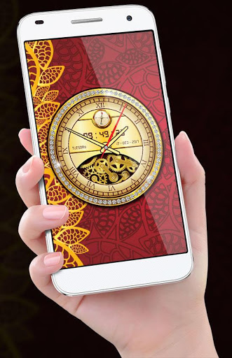 Gold Clock Live Wallpaper App: Analog Clock Widget APK for Android Download