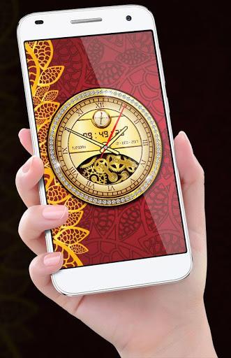 Luxury Gold Clock Live Wallpaper HD: Golden Theme - عکس برنامه موبایلی اندروید