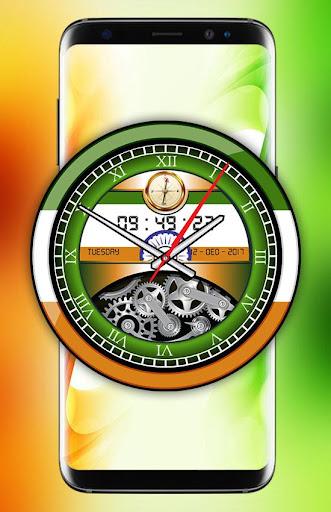 Indian Flag Clock Live Wallpaper 2020 - عکس برنامه موبایلی اندروید